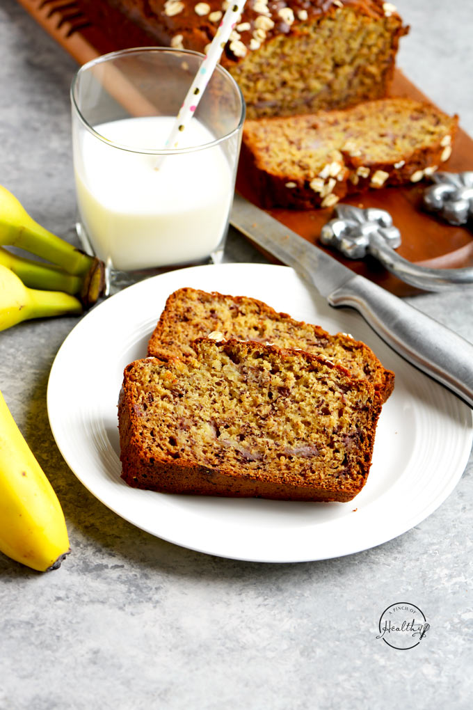 healthy banana bread Greek yogurt whole wheat