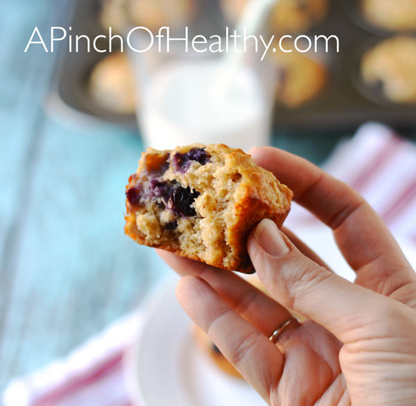These blueberry oat muffins are made with wholesome ingredients: whole wheat pastry flour, maple syrup, coconut oil and Greek yogurt. Delicious, refined sugar free and 100% whole grain.