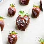 Dark chocolate dipped strawberries