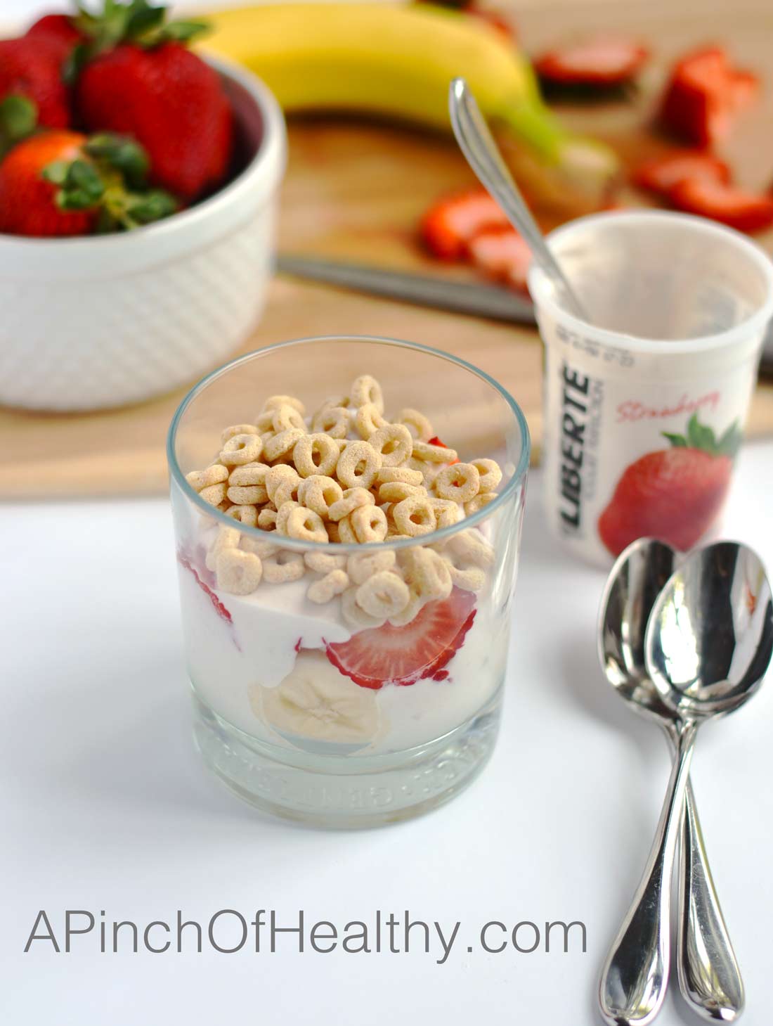 Breakfast Yogurt Parfait withLiberté® Méditerranée® | APinchOfHealthy.com