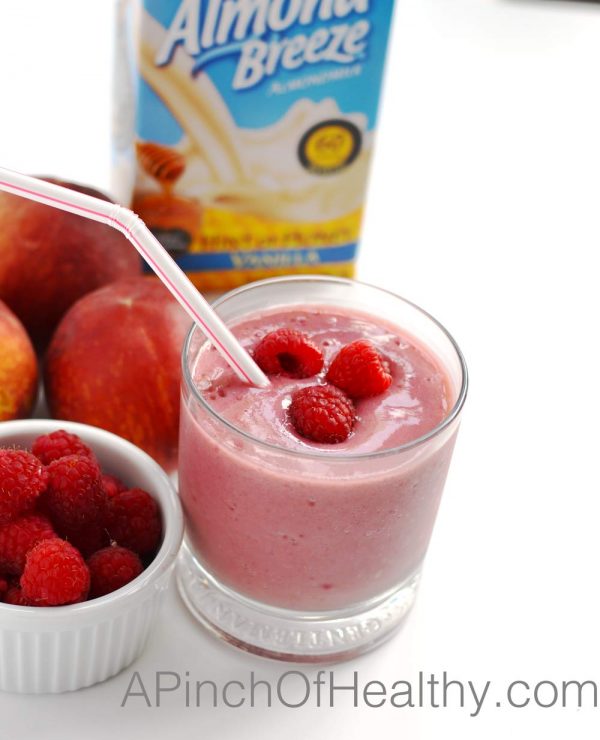 Raspberry Peach Smoothie A Pinch of Healthy