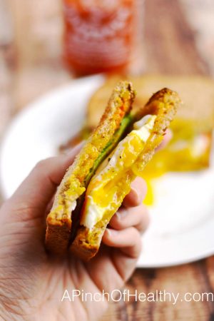 The Ultimate Breakfast Sandwich| APinchOfHealthy.com