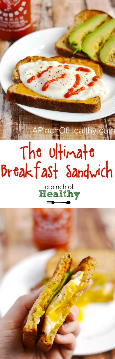 The Ultimate Breakfast Sandwich| APinchOfHealthy.com