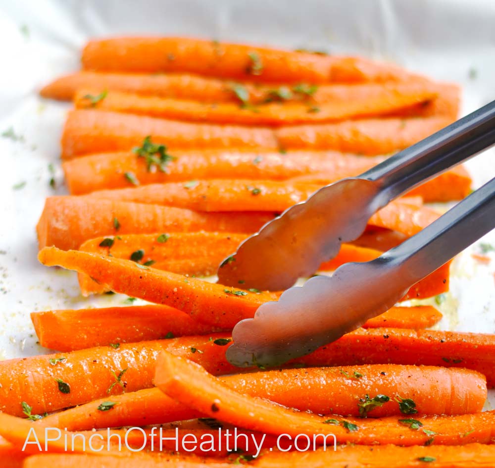 Roasted Thyme Carrots A Pinch of Healthy