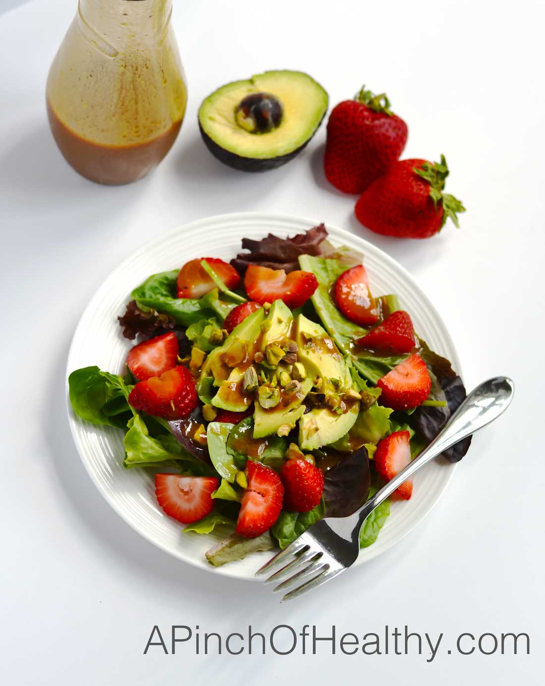 Strawberry Avocado Salad | APinchOfHealthy.com