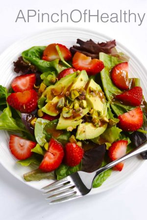 Strawberry Avocado Salad | APinchOfHealthy.com