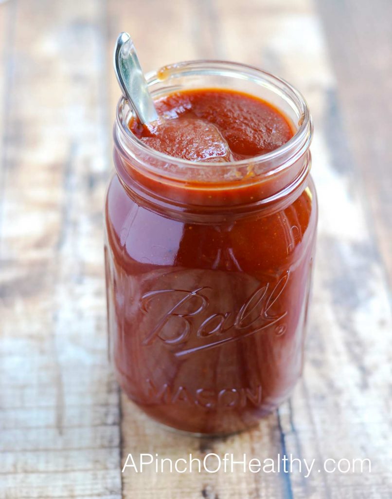 Copycat Sweet Baby Ray's BBQ Sauce | APinchOfHealthy.com