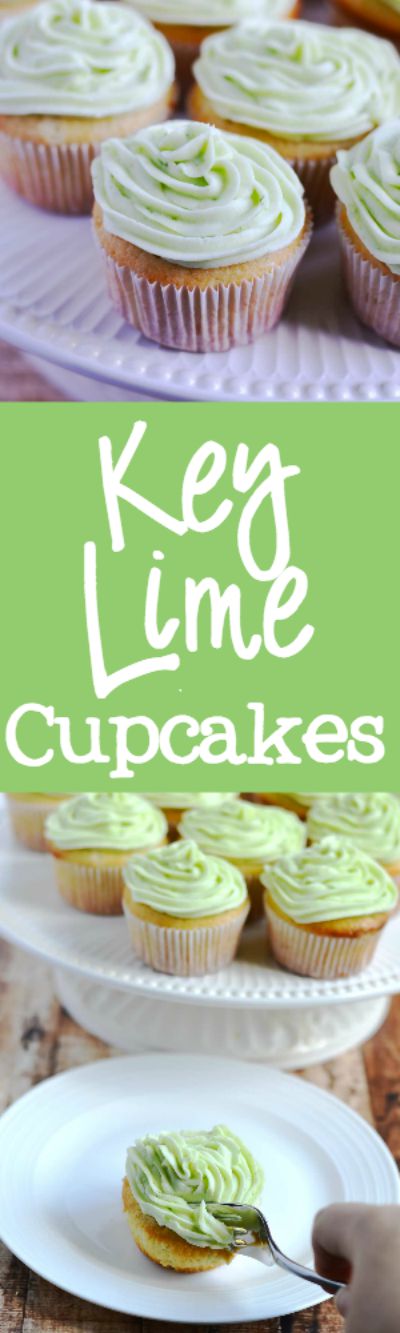 Key Lime Cupcakes {YOLO Recipe} - these sweet and tangy key lime cupcakes are perfect for a birthday party or special occasion. My whole family loved these! | APinchOfHealthy.com