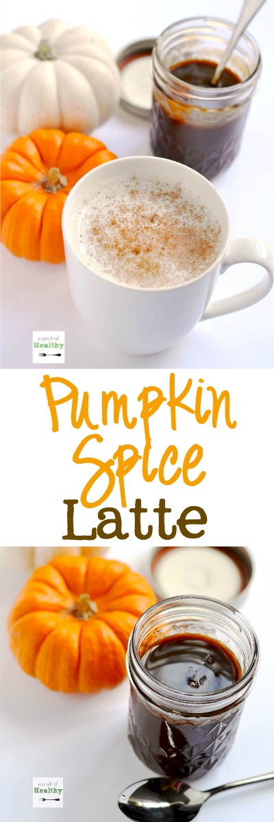 Pumpkin Spice Latte - make your own with all natural ingredients. No espresso machine needed! | APinchOfHealthy.com