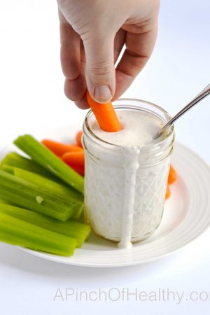 Ranch Dressing From Scratch - so delicious, you'll want to put it on everything! | APinchOfHealthy.com