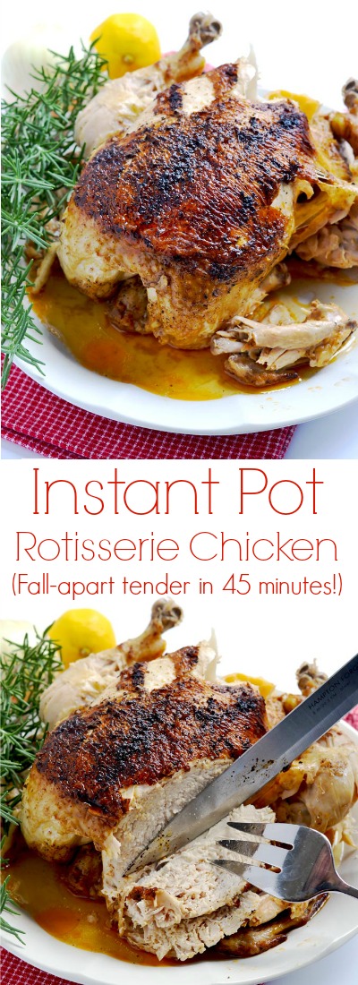All you need is about 45 minutes to have this amazing tender, juicy Instant Pot whole 