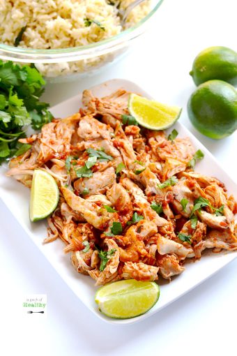 Mexican shredded chicken is so delicious, versatile and EASY. And here are three ways to make it - Instant Pot, slow cooker and stovetop. | APinchOfHealthy.com