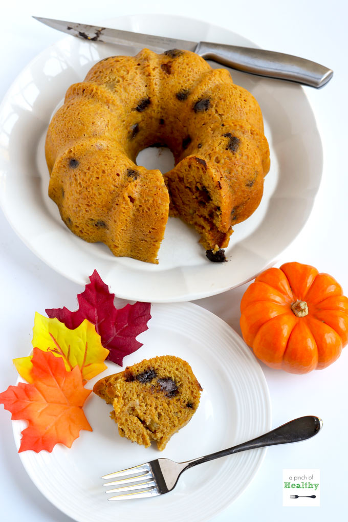 You can make this pumpkin banana chocolate chip bundt cake in your Instant Pot, and it is such a delicious treat.