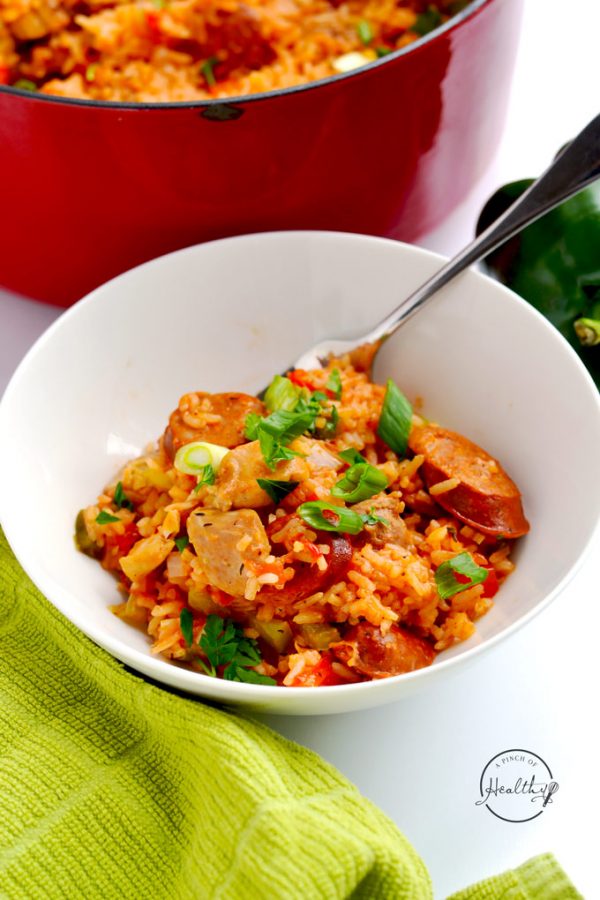 Chicken and Sausage Jambalaya (One Pot) A Pinch of Healthy