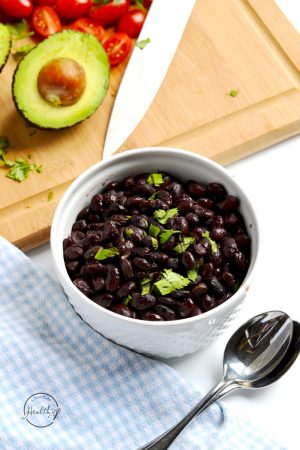 Instant Pot black beans are an easy, basic recipe, and they are delicious in tacos, burritos, or as a side item all by themselves. | APinchOfHealthy.com