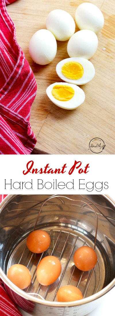 My easy no-fail method for making Instant Pot hard boiled eggs. Great for meal prep/ make head meals and snacks. | APinchOfHealthy.com