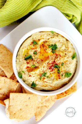 Instant Pot classic hummus from scratch is crazy delicious and simple to make. | APinchOfHealthy.com