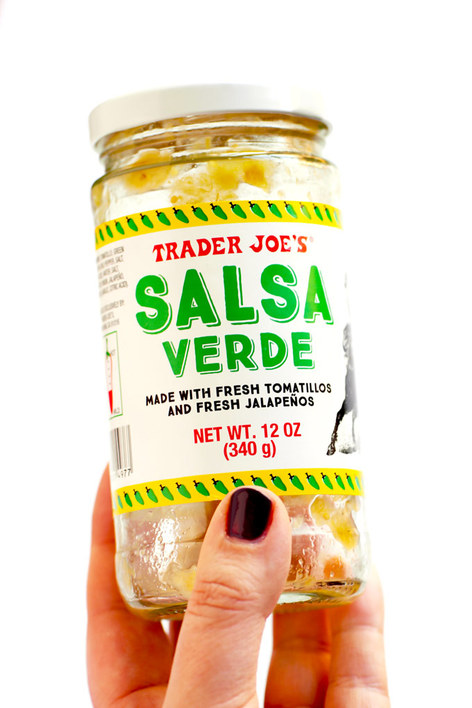 These verde chicken soft tacos with cilantro lime ranch are an easy dinner that is perfect for busy nights when you need a quick dinner. | APinchOfHealthy.com