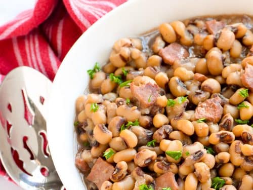Instant Pot black-eyed peas with ham