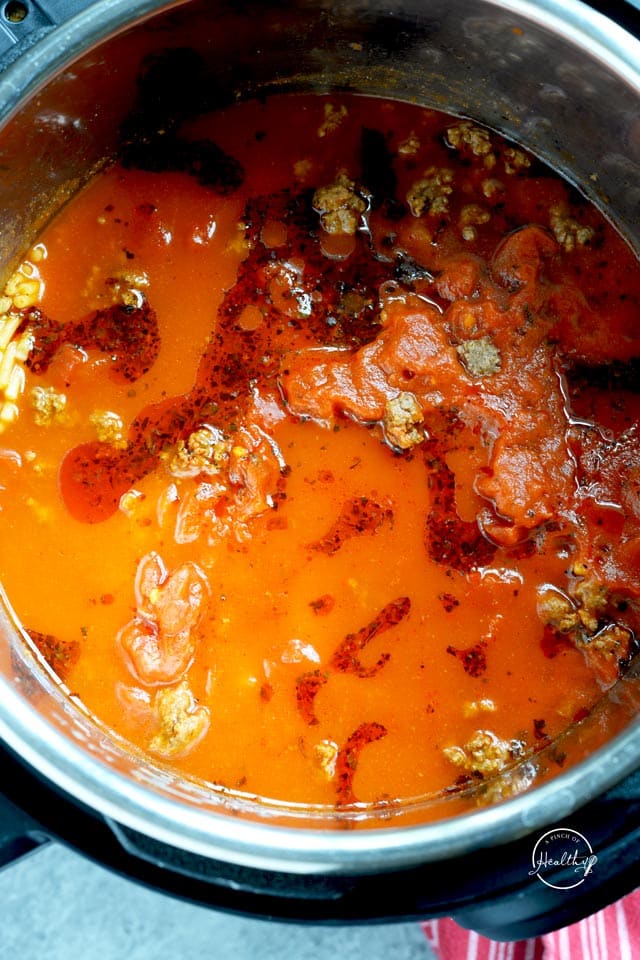 liquidy spaghetti in Instant Pot
