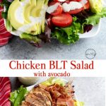 Chicken BLT salad with avocado