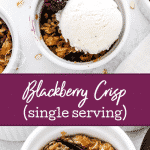 Blackberry Crisp (single servings)