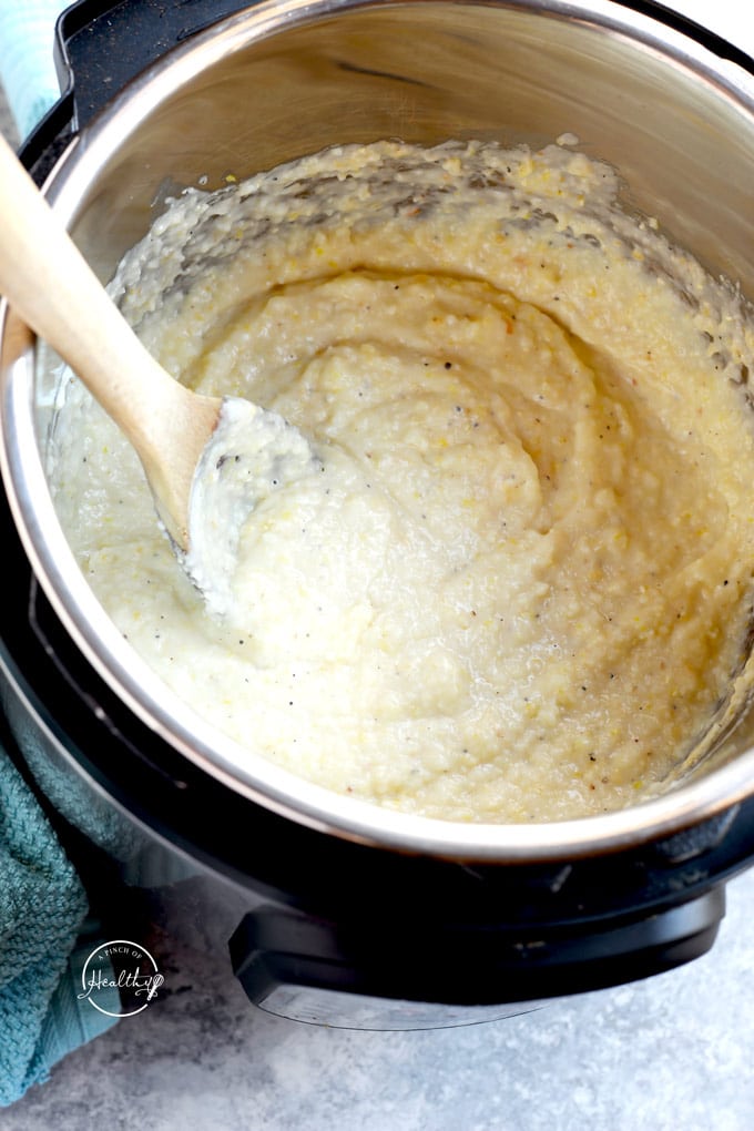 Instant Pot Cheese Grits (garlic + parmesan) A Pinch of Healthy