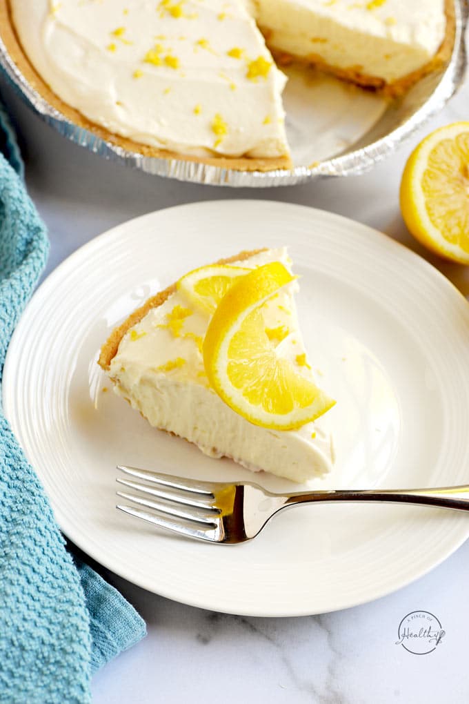 No Bake Lemon Cheesecake (easy, 4 ingredients) - A Pinch of Healthy