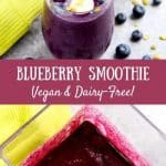 Blueberry Smoothie vegan gluten free dairy free