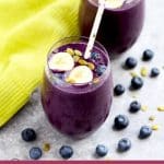 Blueberry Smoothie vegan gluten free dairy free