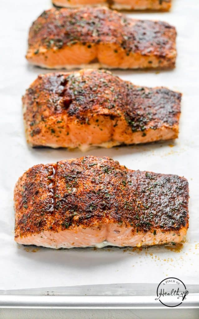 Oven baked salmon