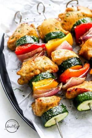 Air fryer chicken skewers