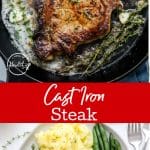 Cast Iron Steak with garlic herb butter
