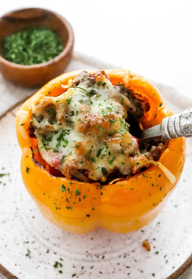 stuffed bell pepper on a plate