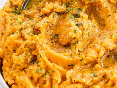 Mashed sweet potatoes