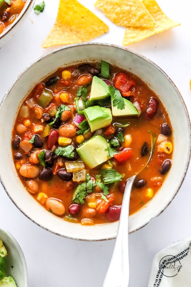 Vegan Taco Soup (easy dinner) - A Pinch of Healthy