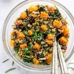 Quinoa salad in a serving bowl