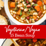 Vegetarian 15 Bean Soup Recipe