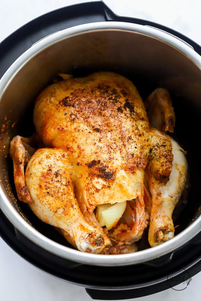 seared whole chicken in an Instant Pot