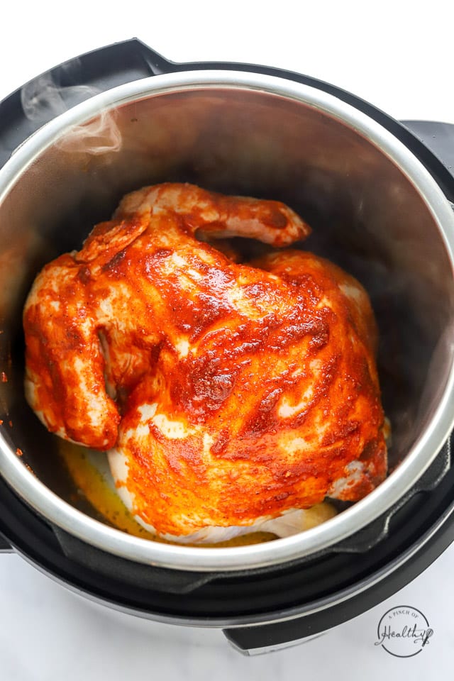 searing whole chicken in an Instant Pot