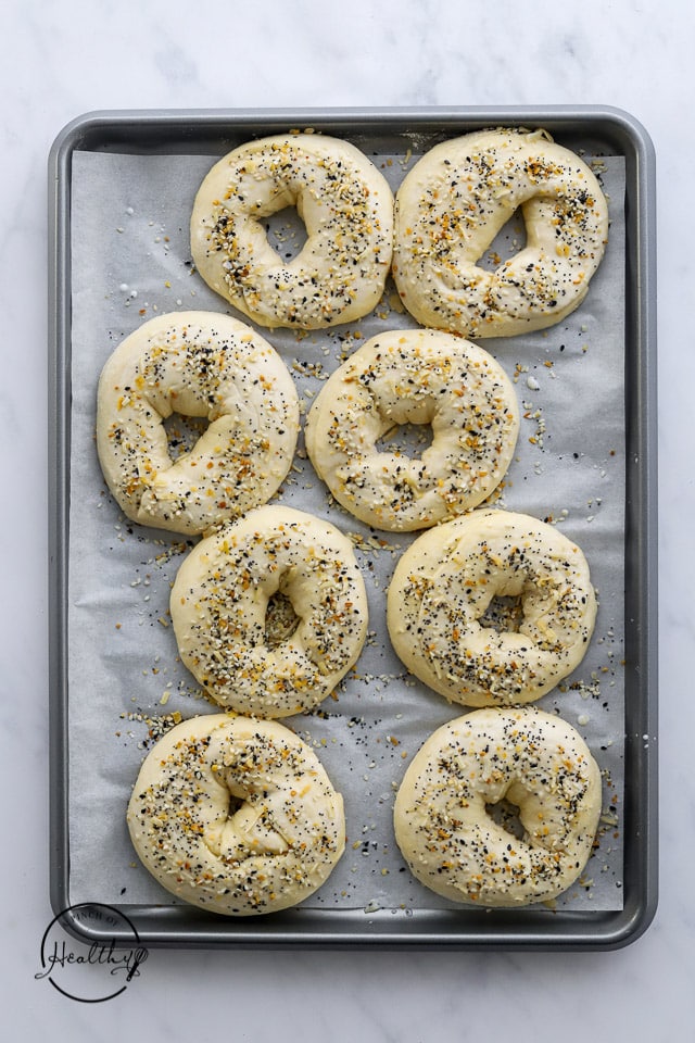 everything bagels after rising