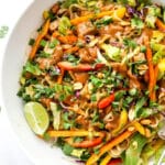 Big bowl of Thai noodle salad