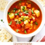 Homemade Vegetable Soup Recipe