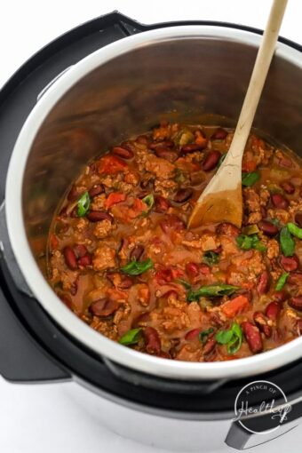 Beef chili in an Instant Pot