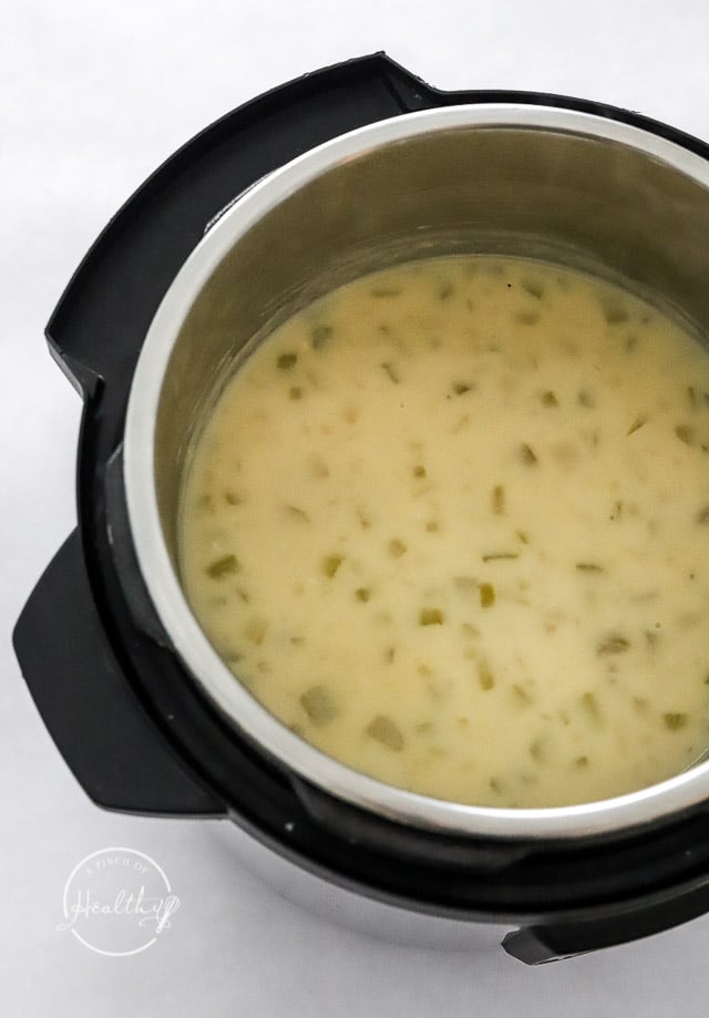 Soup with cream added