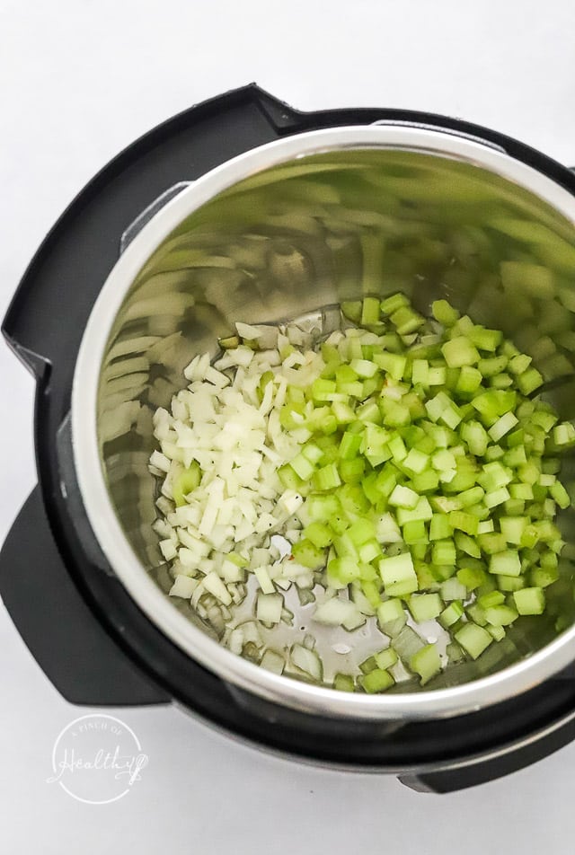 veggies cooking in an Instant Pot