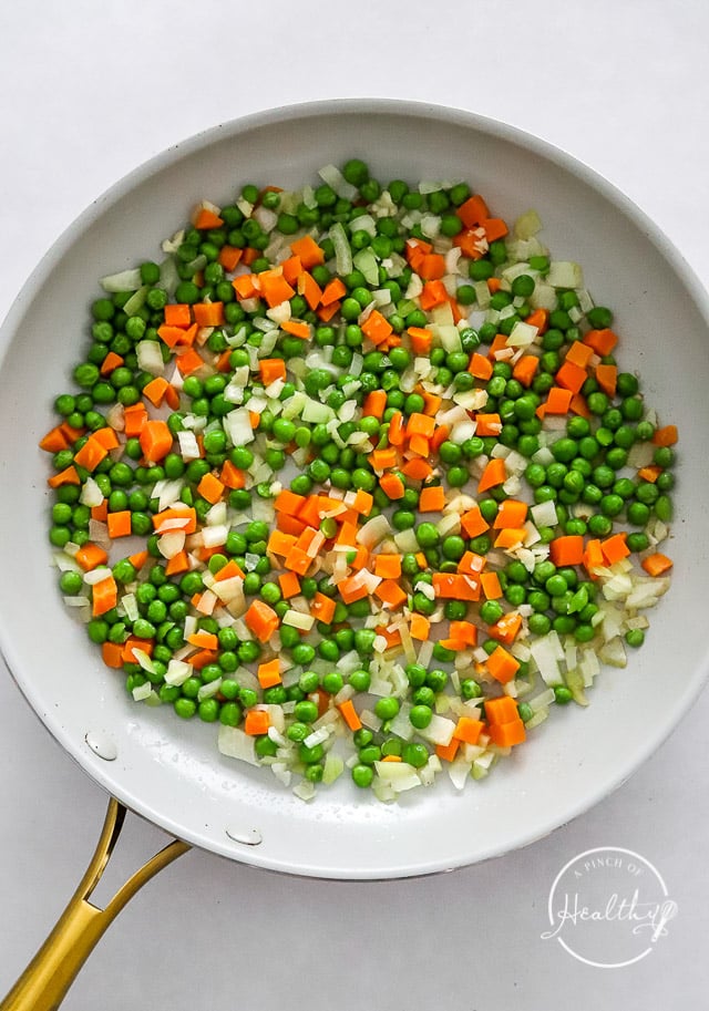 cooked veggies in a pan