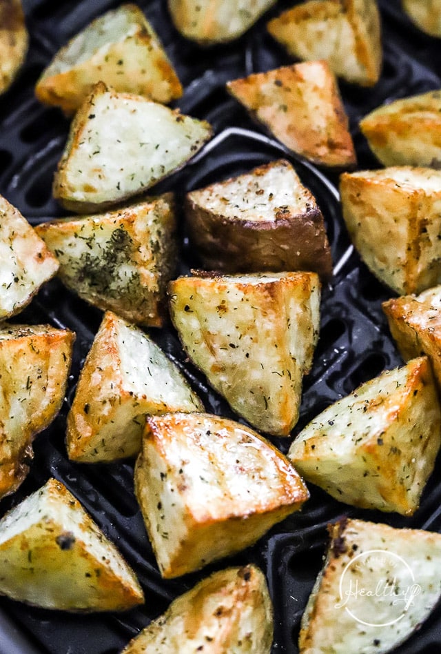 Air Fryer Red Potatoes closeup