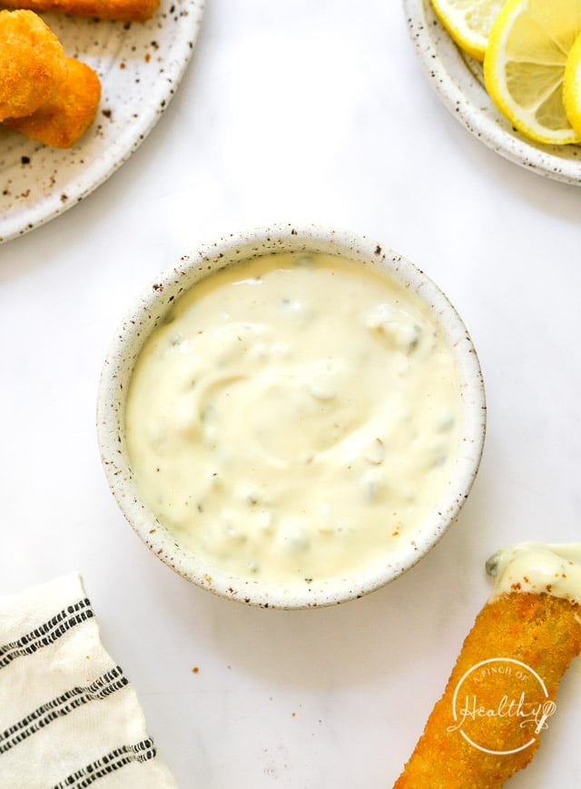 homemade tartar sauce in a bowl