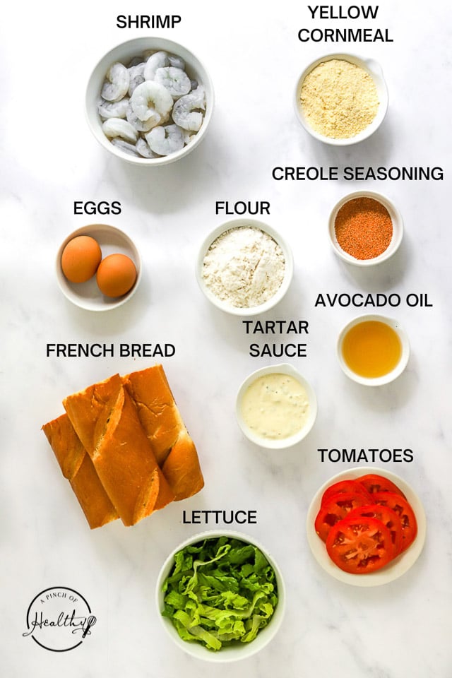 Ingredients on white surface with label text